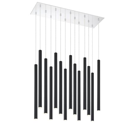 Z-Lite Forest 14 Light Island/Billiard, Chrome & Matte Black 917MP24-MB-LED-14LCH